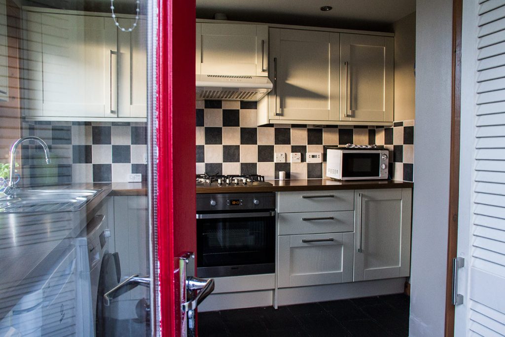 kitchen well equipped with modern appliances
